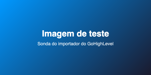Imagem de teste da sonda